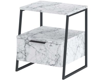 Table de chevet avec rangements Pal (Marbre Carrara)