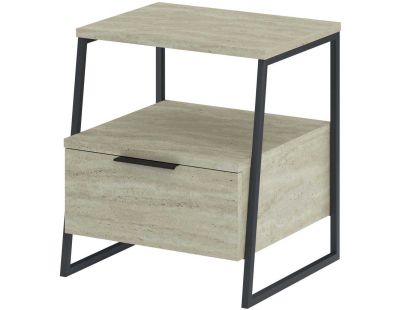 Table de chevet avec rangements Pal (Travertine)