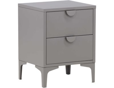 Table de chevet 2 tiroirs Piring (Gris clair)