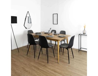 Table extensible en bois 160 x 200 cm Paxton