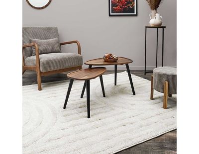 Table gigogne galet en acacia (Lot de 2)