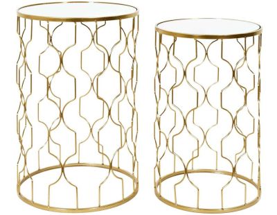 Table gigogne en métal Dubai (Lot de 2)