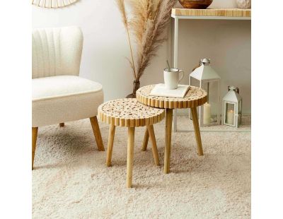 Table gigogne rondin en bois 40 cm