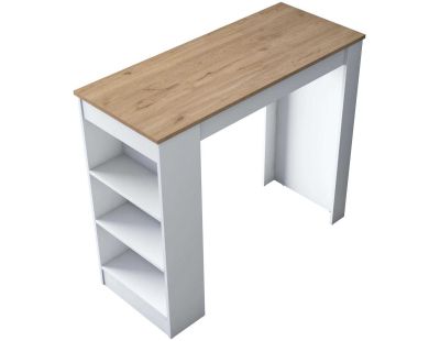 Table haute de cuisine avec étagères Janey