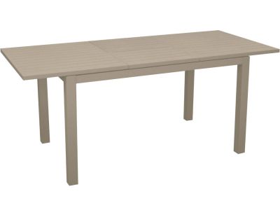 Table de jardin en aluminium 110 à 170 cm Genes (Crème)