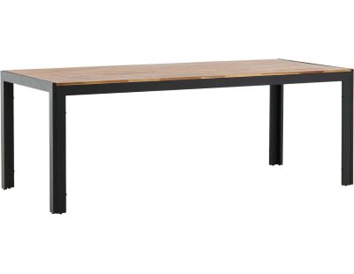 Table de jardin en aluminium et acacia 205 x 90 cm Bois