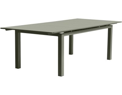 Table de jardin en aluminium anthracite avec rallonge automatique 240 à 300 cm Miami (Kaki)