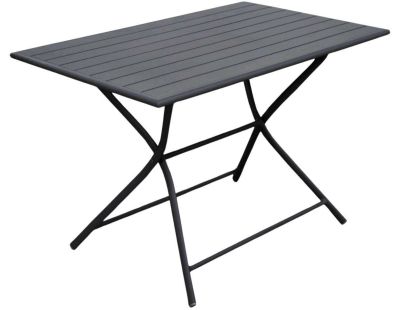 Table de jardin en aluminium 4 personnes Globe (Graphite)