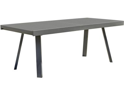 Table de jardin en aluminium avec rallonge intégrée Stockholm (Plateau réglable de 200 à 300 cm - finition strié)