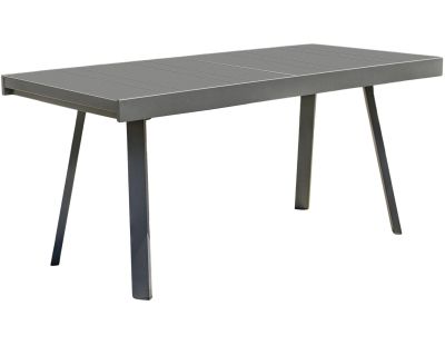 Table de jardin en aluminium avec rallonge intégrée Stockholm (Plateau réglable de 150 à 225 cm - finition strié)