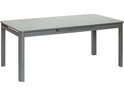 Table de jardin extensible en aluminium anthracite Milos (8 à 10 personnes)