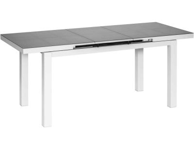 Table de jardin extensible en aluminium gris perle Ibiza (6 à 8 personnes)