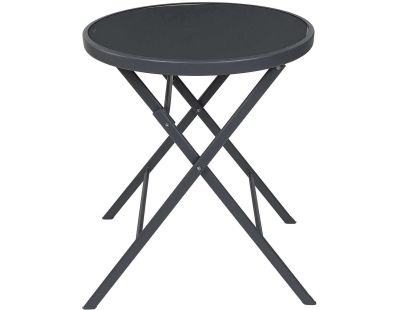 Table de jardin pliable en métal Elba (Gris)