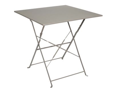 Table de jardin pliante en métal Palerme (Taupe)