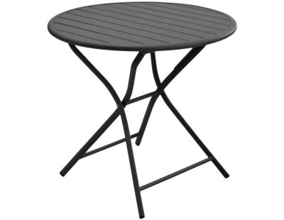 Table de jardin ronde en aluminium 2 personnes Globe (Graphite)