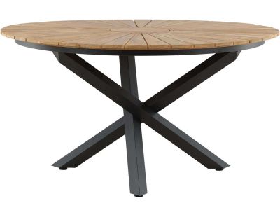 Table de jardin Ø140 en teck Mexico