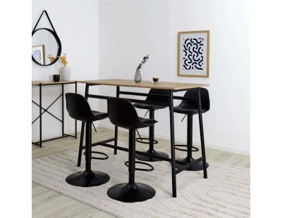 Table mange debout en bois et métal Loka
