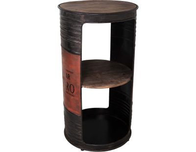 Table mange-debout en fer et bois Bidon 60 x 110 cm