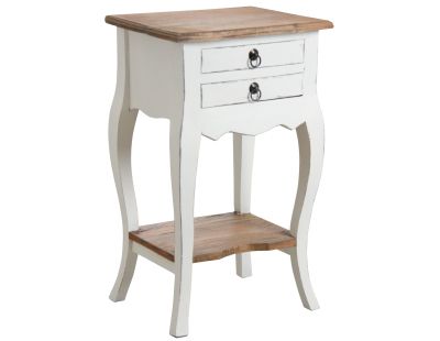 Table de chevet en acajou blanc