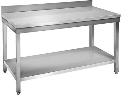 Table à plancha tout inox  2 plateaux (Longueur 120 cm)