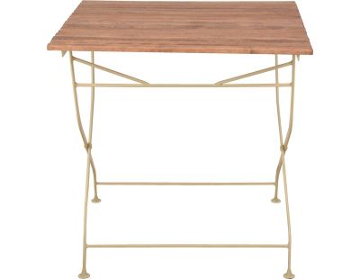 Table pliable en bois et métal (Crème)