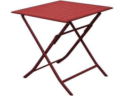 Table pliante en aluminium Lorita 70cm (Rouge)