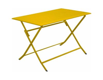 Table pliante en aluminium Lorita 110 cm (Tournesol)