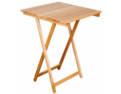 Table pliante 60 x 60 cm en bois (Naturel)