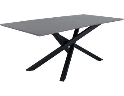 Table de repas 90 x 180 cm Piazza (Gris, Noir)