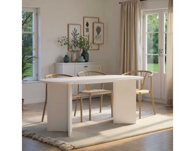 Table de repas en aggloméré Sablin (Bois blanc)