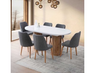Table de repas extensible Gusto (Blanc)