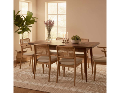 Table repas extensible en aggloméré Vina