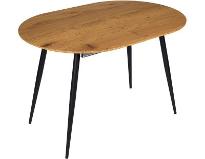 Table repas extensible en métal et bois 4 à 6 personnes