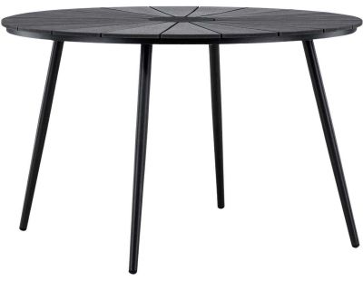 Table de repas extérieure 120 cm San Vito (Noir)