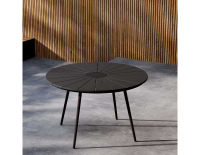 Table de repas extérieure 120 cm San Vito (Noir)