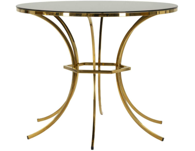 Table de repas en métal et verre Shanty 100 x 80 cm