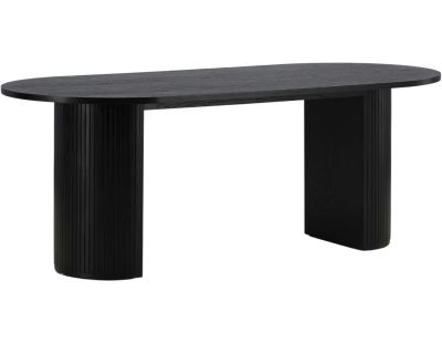 Table de repas ovale Bianca 200 x 90 cm (Noir)