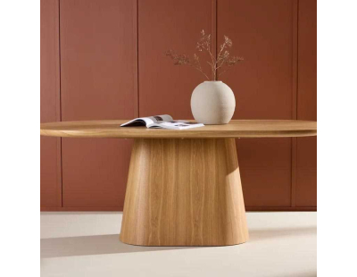 Table de repas ovale 200 x 90 cm Stjärnö (Effet bois)