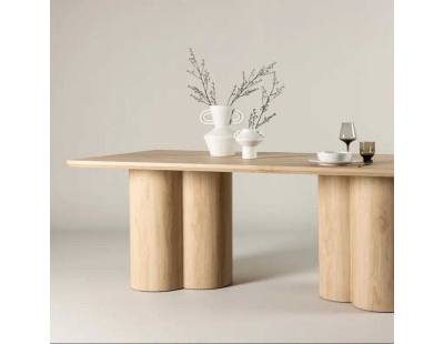 Table de repas rectangulaire 210 x 100 cm Olivia (Effet bois)