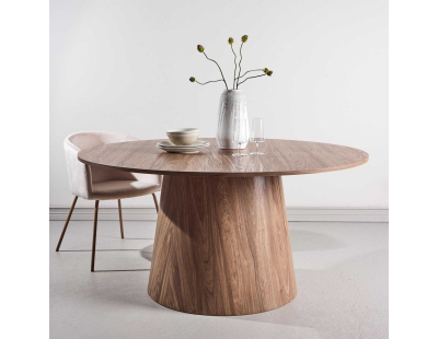Table repas ronde en MDF Lanzo 150 x 75 cm