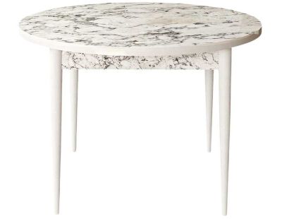 Table de repas ronde Rox (Blanc marbré)