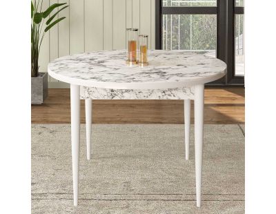 Table de repas ronde Rox (Blanc marbré)