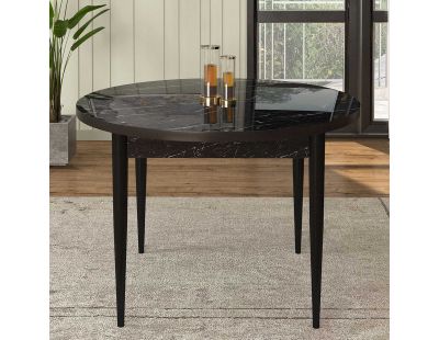 Table de repas ronde Rox (Noir marbré)
