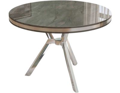 Table de repas ronde pieds métal Mos (Anthracite et Chrome)
