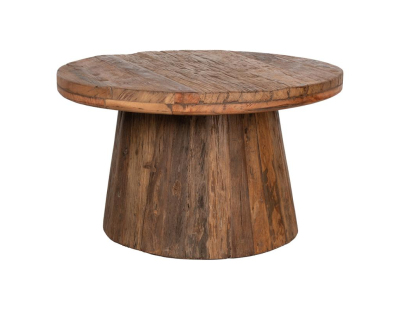 Table basse ronde en bois recyclé REWOOD ( Ø66 H39)