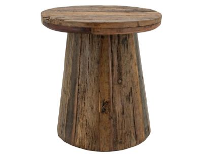 Table basse ronde en bois recyclé REWOOD