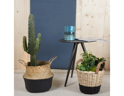 Table ronde métal zinc antique (Diamètre 36cm)