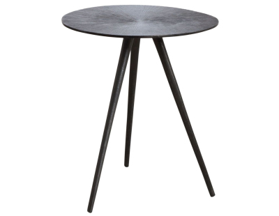 Table ronde métal zinc antique (Diamètre 40cm)
