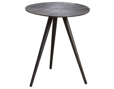 Table ronde métal zinc antique (Diamètre 36cm)