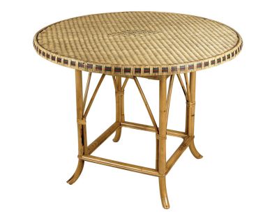 Table ronde en rotin patiné et coloré Surabaya (Ø 120 )